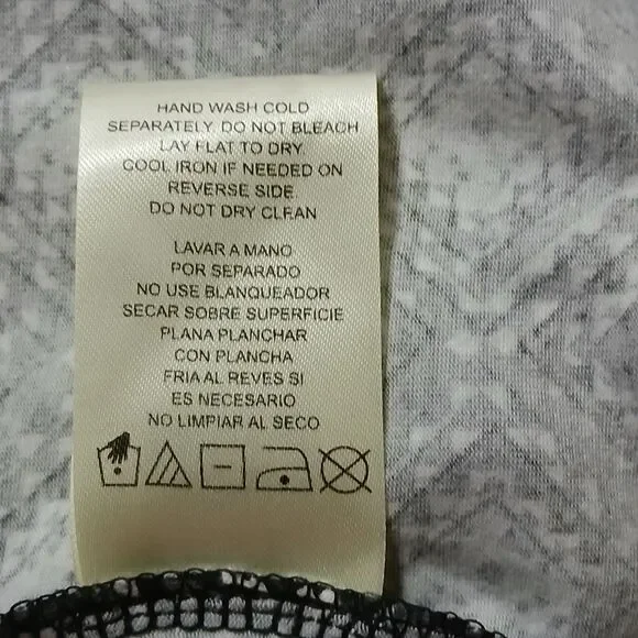 Jordache Jewel of the Nile Geometric Print Black Gray Sleeveless Blouse Medium - Picture 8 of 10